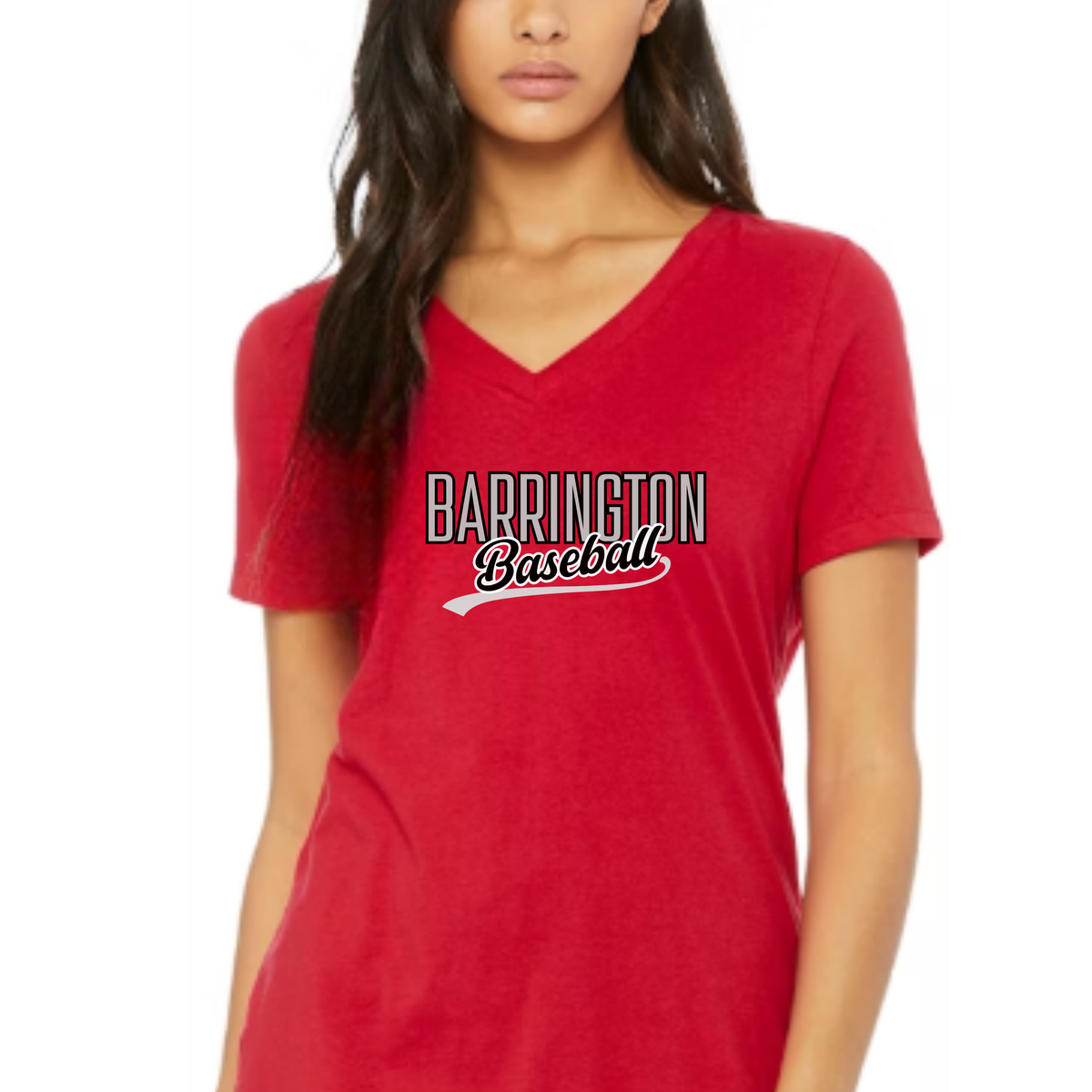 Barrington Baseball Script Red Sweatshirt or Tee