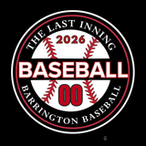 Baseball-themed logo with 'The Last Inning 2026 Barrington Baseball' text on a black background.