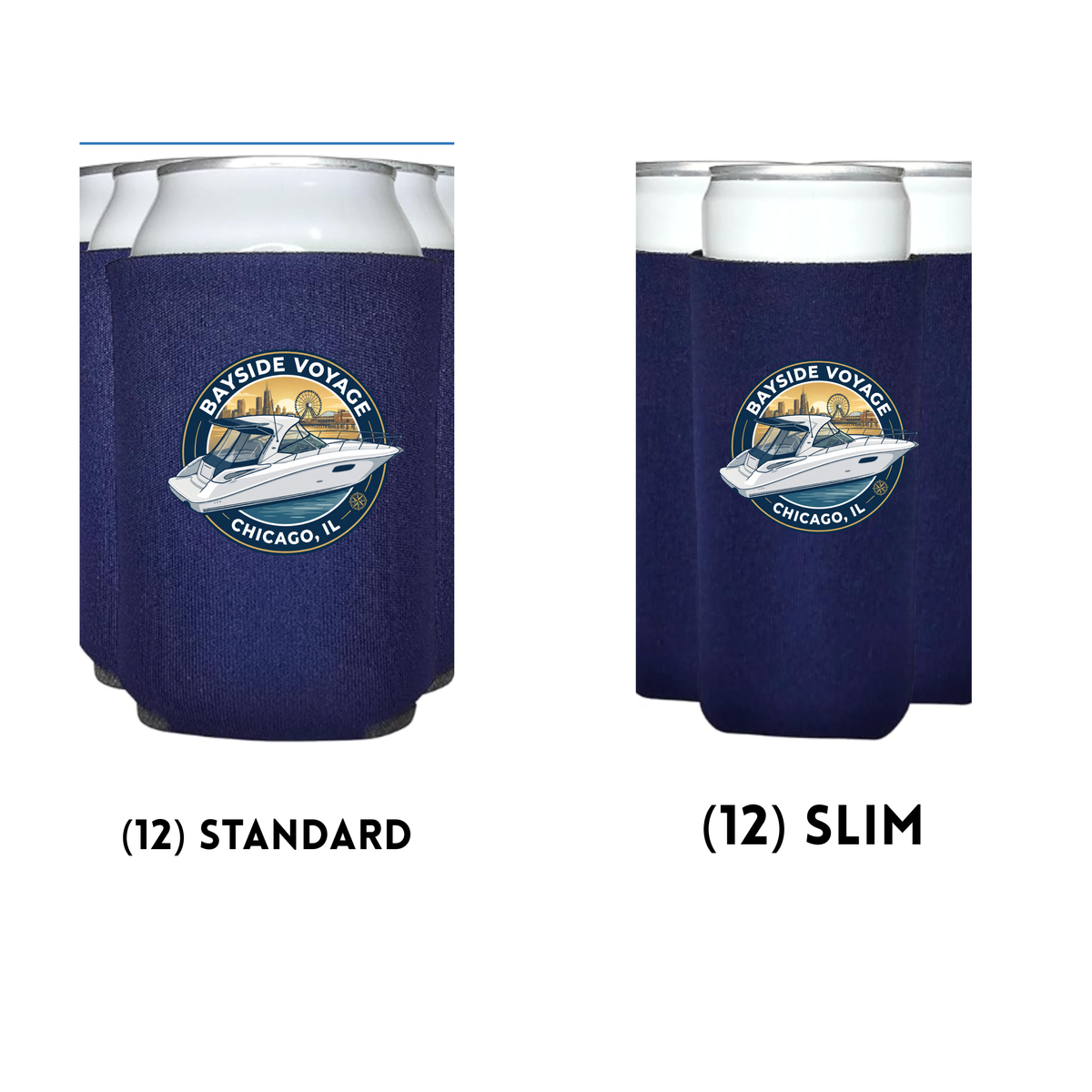 Custom Coozies - Bayside Voyage (Set of 24 - Regular & Slim)
