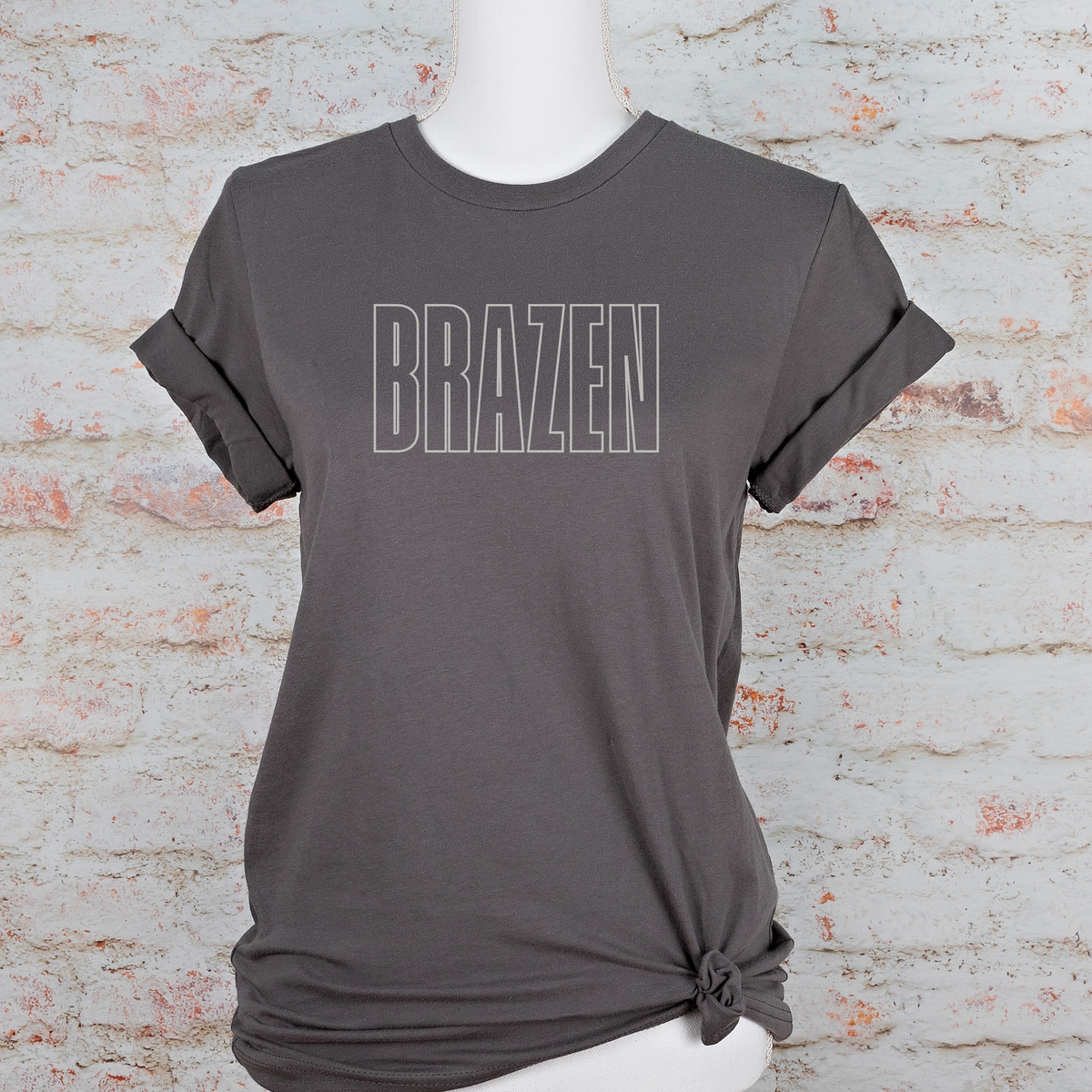 Charcoal Gray Brazen Sweatshirt or Tee