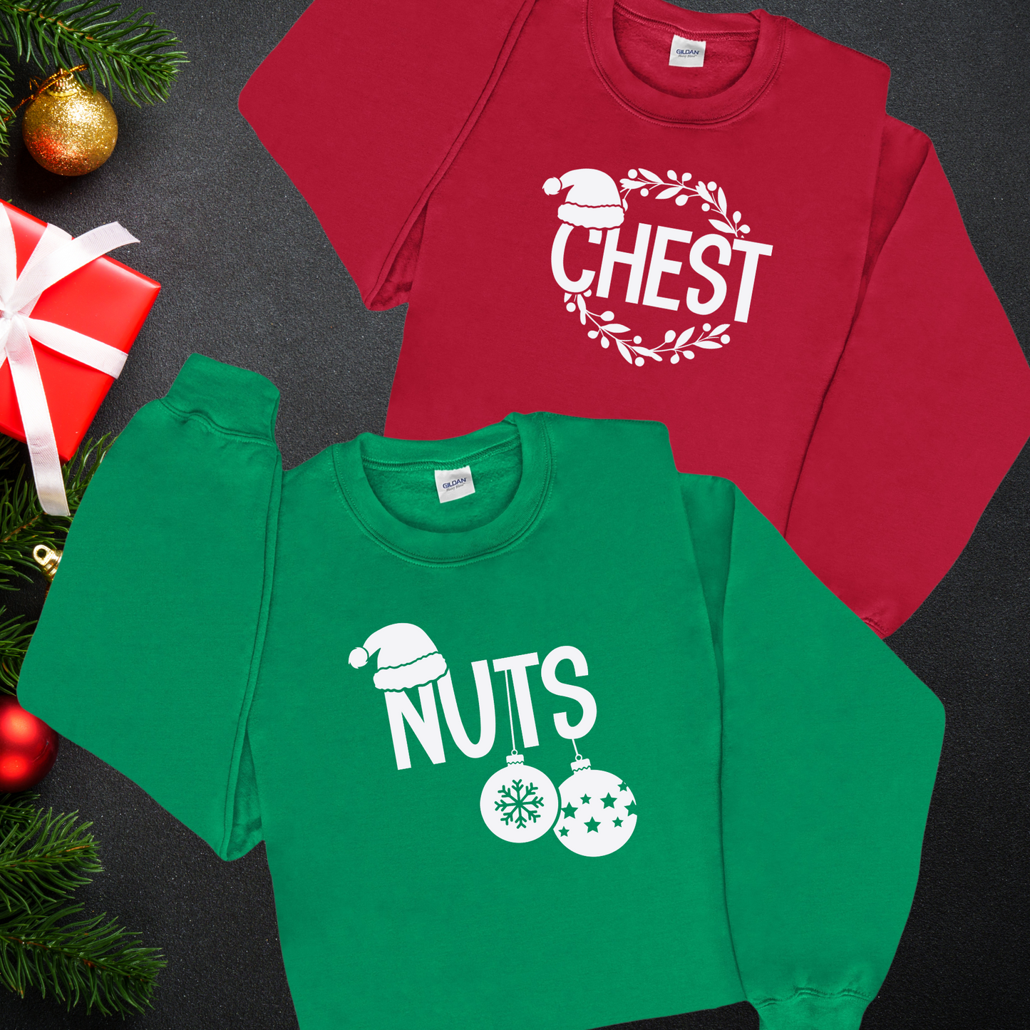 Chest Nuts Couples Sweatshirt Duo