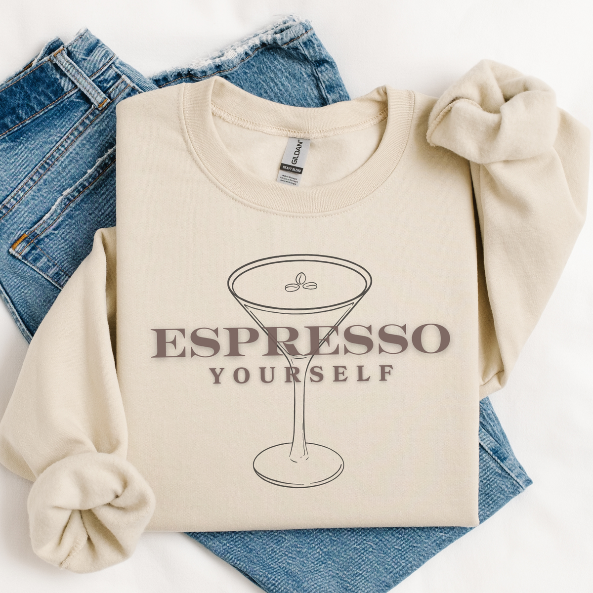 Espresso Yourself Sweatshirt - Funny Coffee and Martini Lover Pullover