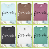 A grid of colors the shirt is available in. Light blue, brown, berry, pepper black, white, and green.