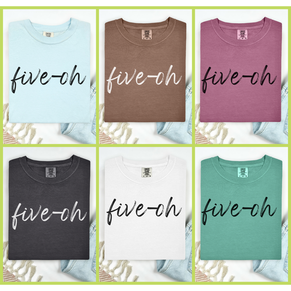 A grid of colors the shirt is available in. Light blue, brown, berry, pepper black, white, and green.