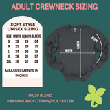Size chart for the Gildan Soft Style Sweatshirt is sizes S-2XL.