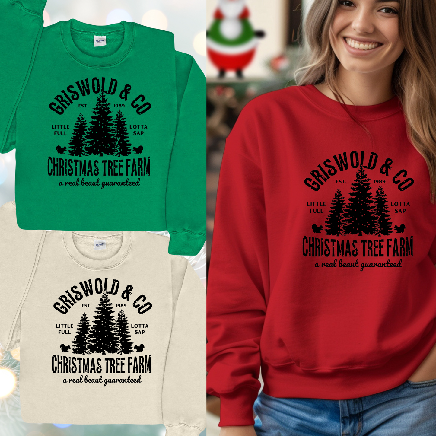 Red Griswold Christmas Tree Farm Sweatshirt