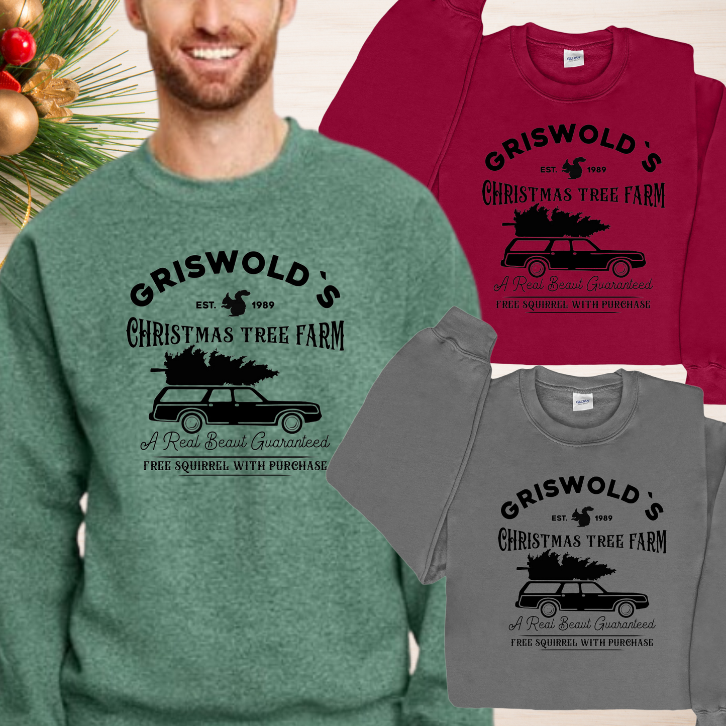 Griswold Family Truckster Sweatshirt - Christmas Tree Farm