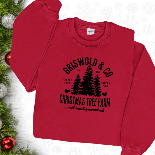 Red Griswold Christmas Tree Farm Sweatshirt