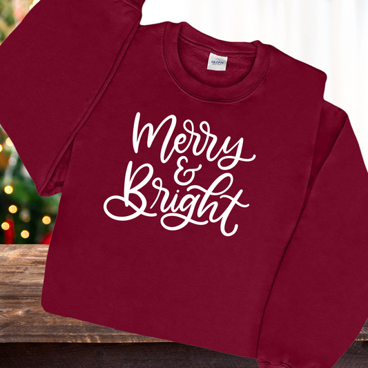 Merry & Bright Script Sweatshirt