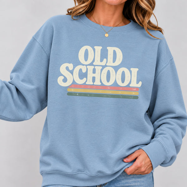 'Old School' Retro Stripe Sweatshirt