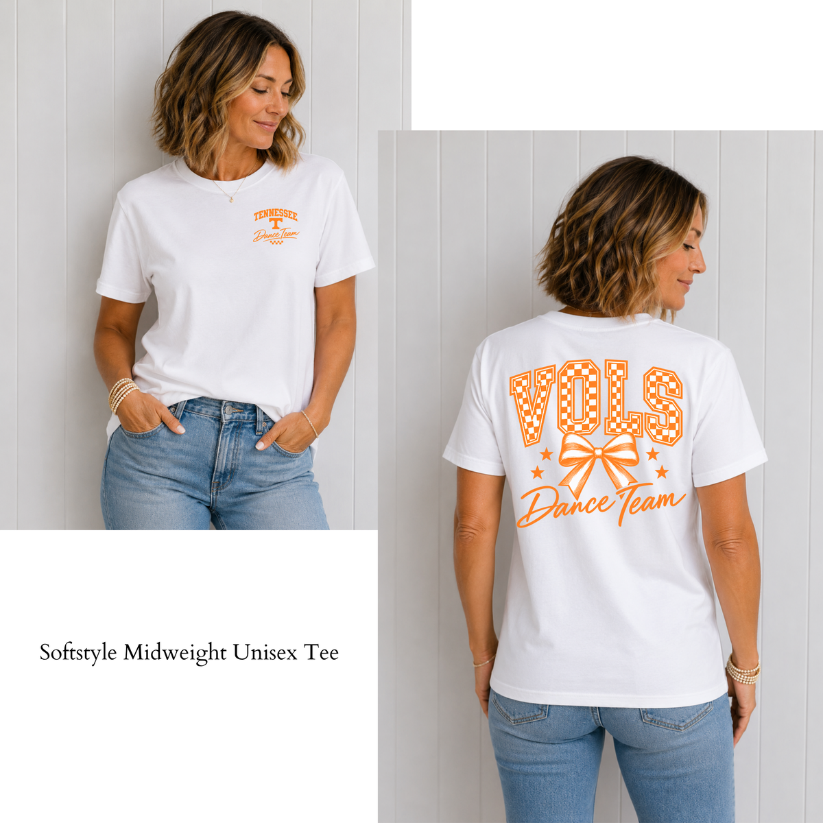 Custom Soft Style Vols Tee - Front & Back Design - Mixed Styles (10 Shirts)