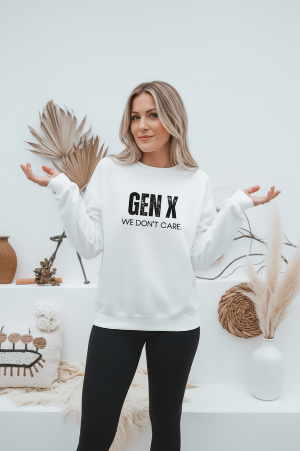 Gen X White Sweatshirt Lifestyle Photo